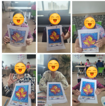 인지미술활동-낙엽색깔맞추기